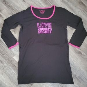 Victoria's Secret LOVE Long Sleeve Night Shirt